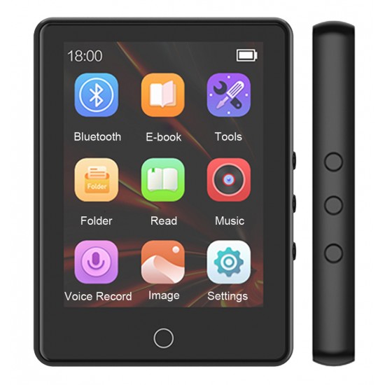RUIZU MP3 player A6 με οθόνη αφής 2.8", 32GB, Bluetooth, ελληνικό μενού, μαύρο