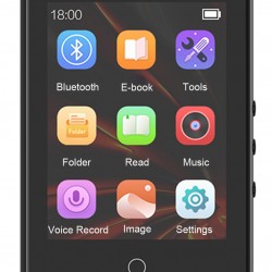 RUIZU MP3 player A6 με οθόνη αφής 2.8", 32GB, Bluetooth, ελληνικό μενού, μαύρο