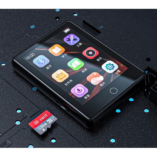 RUIZU MP3 player A6 με οθόνη αφής 2.8", 32GB, Bluetooth, ελληνικό μενού, μαύρο