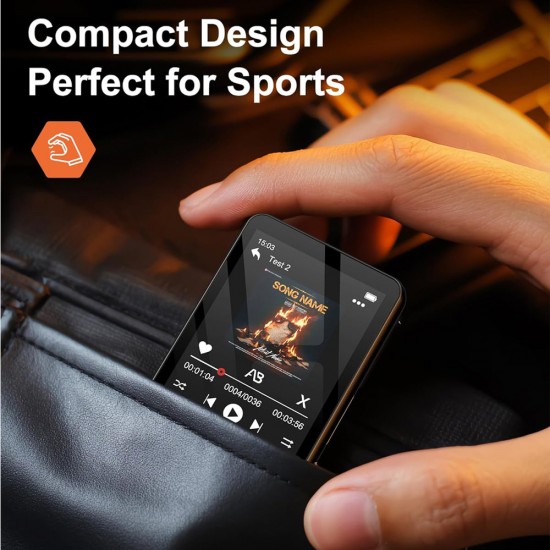 RUIZU MP3 player M19 με οθόνη αφής 2.4", 32GB, Bluetooth, μαύρο