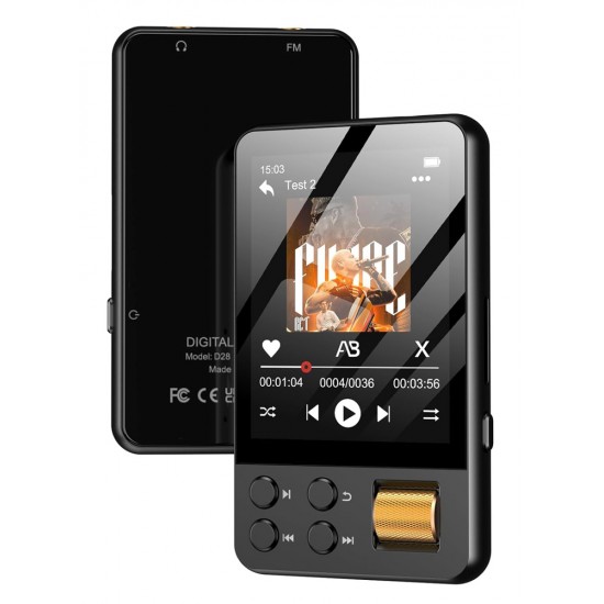 RUIZU MP3 player M19 με οθόνη αφής 2.4", 32GB, Bluetooth, μαύρο