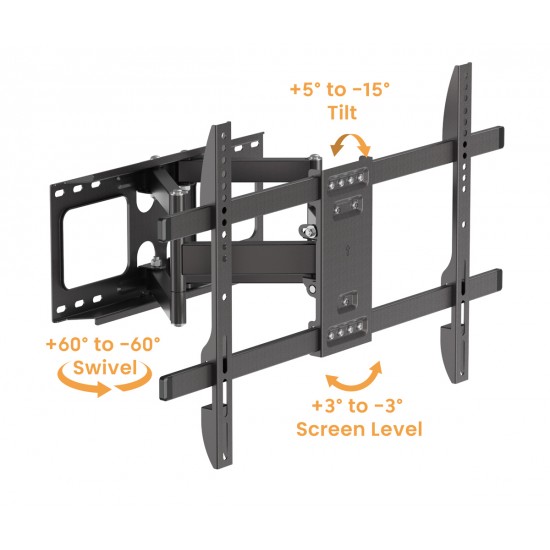 BRATECK επιτοίχια βάση τηλεόρασης LPA69-466W, 37-86", έως 60kg, full motion, weatherproof