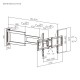 BRATECK επιτοίχια βάση τηλεόρασης LPA95-465XL, 37-86", έως 50kg, full motion