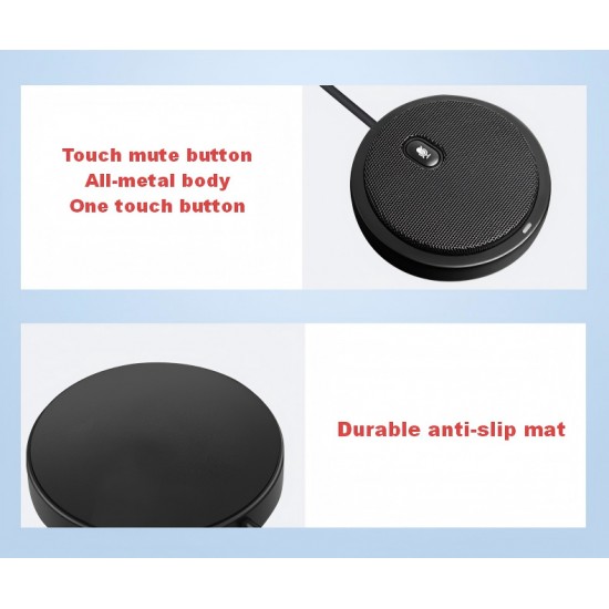 CMTECK επιτραπέζιο μικρόφωνο UM02, omnidirectional, USB, μαύρο