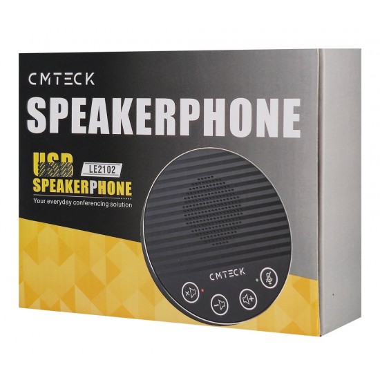 CMTECK επιτραπέζιο μικρόφωνο LE2102 με ηχείο, omnidirectional, USB/USB-C, μαύρο
