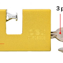DELI λουκέτο τάκου με κλειδί DL508306, heavy duty, 60mm