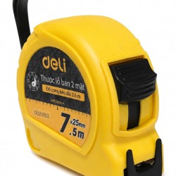 DELI μετροταινία DL270725L με κλείδωμα & clip ζώνης, 7.5m x 25mm