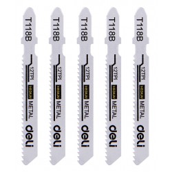 DELI σετ λάμες σέγας DH-QJT012-E4 για μέταλλο, T118B, 5τμχ