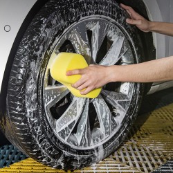 DELI σφουγγάρι καθαρισμού αυτοκινήτου DL882003, 21.5x11x5.5cm, κίτρινο