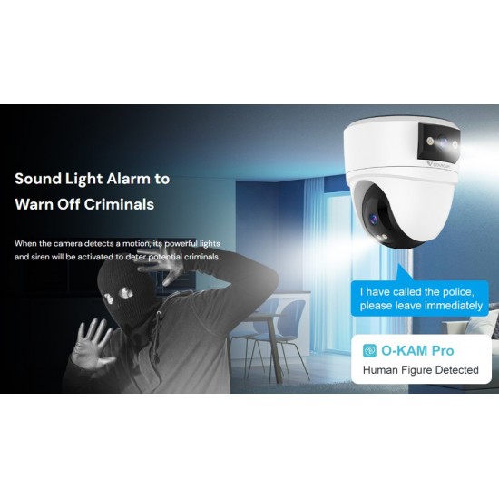 VSTARCAM smart κάμερα CS2DR, 3MP, dual lens, WiFi, PTZ, SD