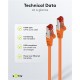 GOOBAY καλώδιο δικτύου 93467, CAT 6 S/FTP, copper, 250MHz, 0.50m, πορτοκαλί