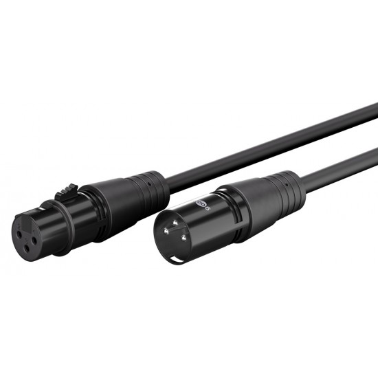 GOOBAY καλώδιο προέκτασης ήχου XLR 80029, 2m, μαύρο