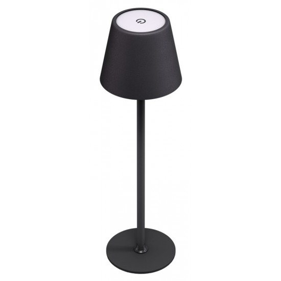 GOOBAY επιτραπέζιο φωτιστικό 77673, 3000K, dimmable, επαναφορτιζόμενο, μαύρο