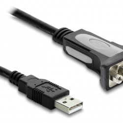 DELOCK καλώδιο USB σε RS-232 66922, 921.6Kbps, 3m, μαύρο