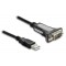 DELOCK καλώδιο USB σε RS-232 66922, 921.6Kbps, 3m, μαύρο