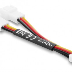 DELOCK καλώδιο 1x 3pin σε 2x 3pin 91429 για ανεμιστήρες, 10cm