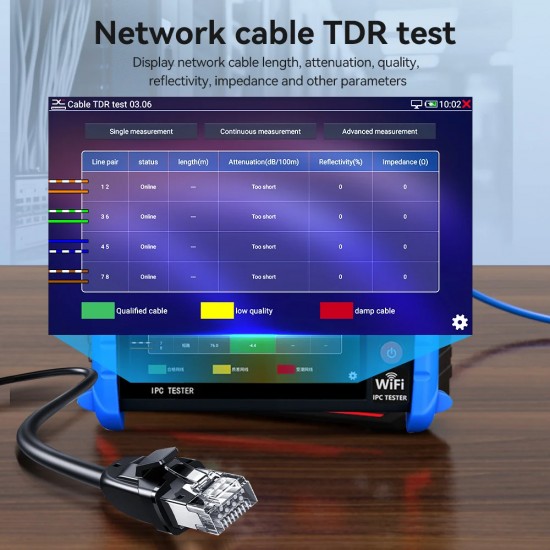 NOYAFA CCTV & IP tester NF-IPC725 με 5.5" IPS οθόνη, 8MP CVI/TVI/AHD camera test, cable tester