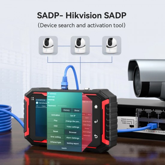 NOYAFA CCTV & IP tester NF-IPC725 με 5.5" IPS οθόνη, 8MP CVI/TVI/AHD camera test, cable tester