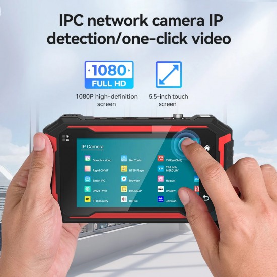 NOYAFA CCTV & IP tester NF-IPC725 με 5.5" IPS οθόνη, 8MP CVI/TVI/AHD camera test, cable tester