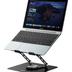 POWERTECH βάση & ψύξη laptop PT-1630 έως 17", 110mm LED fan, μεταλλική, μαύρη