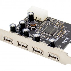 POWERTECH κάρτα επέκτασης PCIe σε 4x USB 2.0 ST622, 480Mbps, ASIX MCS9990