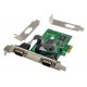 POWERTECH κάρτα επέκτασης PCIe σε 2x serial ST349, 921.6Kbps, SB16C1052PCI