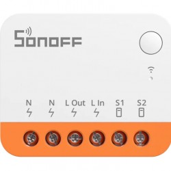 SONOFF smart διακόπτης MINIR4, 2 κανάλια, WiFi, 10A, λευκός