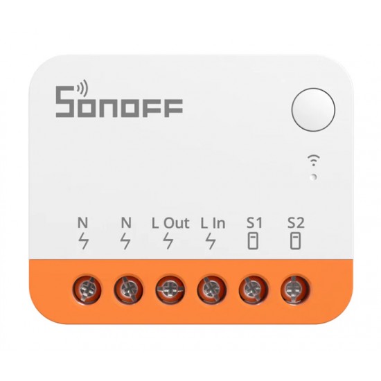 SONOFF smart διακόπτης MINIR4, 2 κανάλια, WiFi, 10A, λευκός