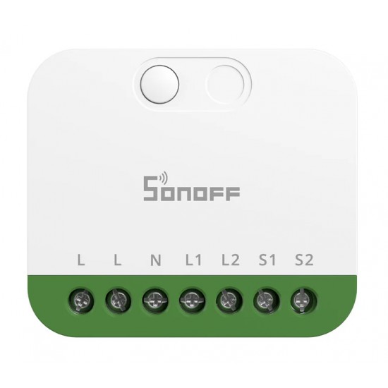 SONOFF smart διακόπτης MINI DUO, 2 κανάλια, WiFi, συμβατός με Matter, 16A, λευκός
