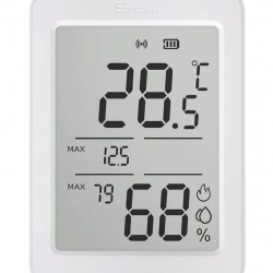 SONOFF smart θερμόμετρο & υγρασιόμετρο AirGuard TH, έως 60°C, ZigBee 3.0 & Bluetooth, λευκό