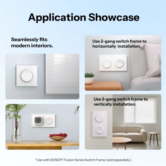 SONOFF smart επιτοίχιος διακόπτης ρολών Orb-RBS, WiFi, Matter, 1A, λευκός