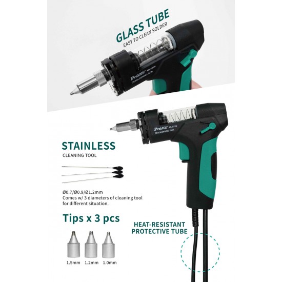 PROSKIT σταθμός αποκόλλησης SS-331NB με πιστόλι, 160-480°C