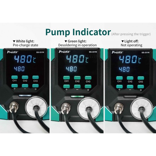 PROSKIT σταθμός αποκόλλησης SS-331NB με πιστόλι, 160-480°C