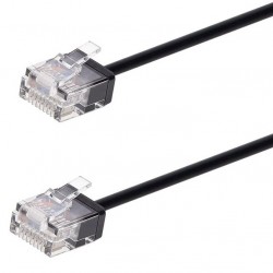 POWERTECH καλώδιο δικτύου CAB-N466, Cat 6A U/UTP, ultra slim, copper, 500MHz, 15m, μαύρο