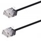 POWERTECH καλώδιο δικτύου CAB-N466, Cat 6A U/UTP, ultra slim, copper, 500MHz, 15m, μαύρο