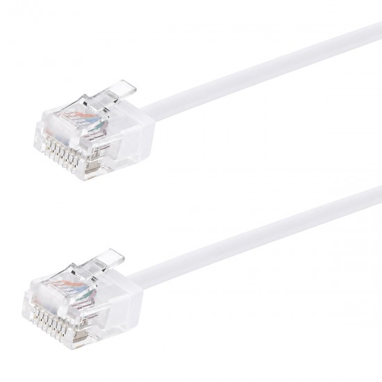 POWERTECH καλώδιο δικτύου CAB-N472, Cat 6A U/UTP, ultra slim, copper, 500MHz, 2m, λευκό