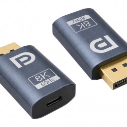 POWERTECH αντάπτορας DisplayPort σε USB-C CAB-UC102, 8K/60Hz, γκρι