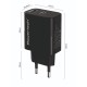 POWERTECH φορτιστής τοίχου PT-1638 με καλώδιο, USB/USB-C, 30W, GaN, μαύρος
