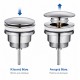 BRUNO βαλβίδα νιπτήρα Pop Up BRN-0312, 1-1/4", ορειχάλκινη, χρωμέ