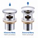 BRUNO βαλβίδα νιπτήρα Pop Up BRN-0314, 1-1/4", ορειχάλκινη, χρωμέ