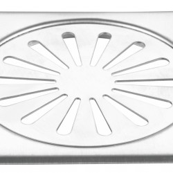 BRUNO σχάρα δαπέδου BRN-0311, fixed, ανοξείδωτο ατσάλι, 12x12cm, brushed