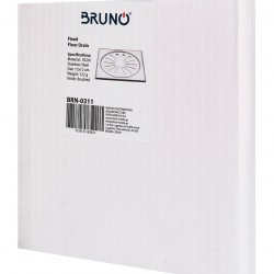 BRUNO σχάρα δαπέδου BRN-0311, fixed, ανοξείδωτο ατσάλι, 12x12cm, brushed