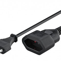 GOOBAY μπαλαντέζα προέκταση ρεύματος 50510, Europlug, 2x 0.75mm², 5m, μαύρη