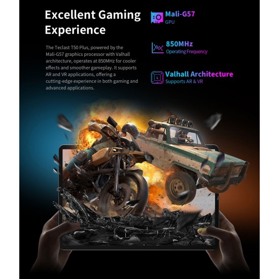 TECLAST tablet T50 Plus με πληκτρολόγιο/στυλό αφής/θήκη, 10.95", 8/128GB, 4G, Android 16, 8000mAh, γκρι