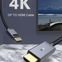 CABLETIME καλώδιο DisplayPort σε HDMI CT-AV585-P02G4K, 4K/30Hz, 1.8m, μαύρο