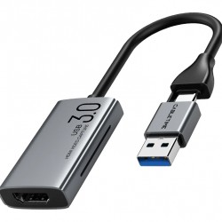 CABLETIME video capture CT-ACHC3-AG, HDMI/USB & USB-C, 4K/30Hz, γκρι