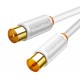 CABLETIME καλώδιο κεραίας CT-AV101-02, 75 Ohm, 1m, λευκό