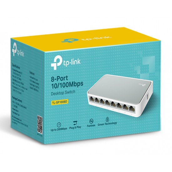 TP-LINK Desktop Switch TL-SF1008D, 8-port 10/100Mbps, V12.40