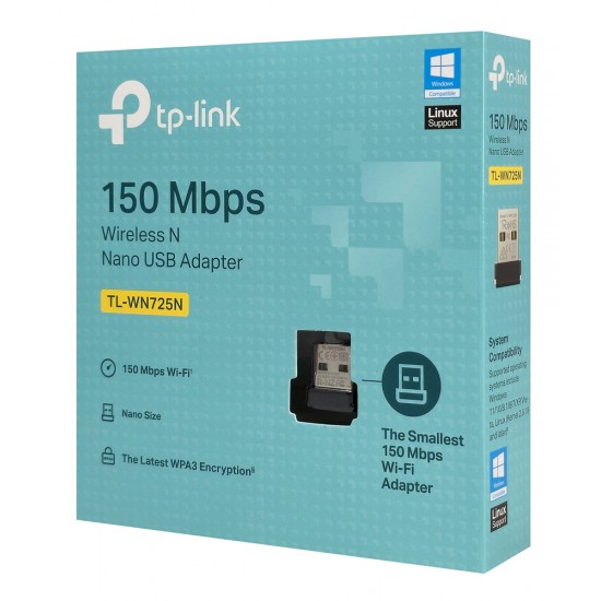 TP-LINK ασύρματος USB αντάπτορας δικτύου TL-WN725N, 150Mbps, V4.0