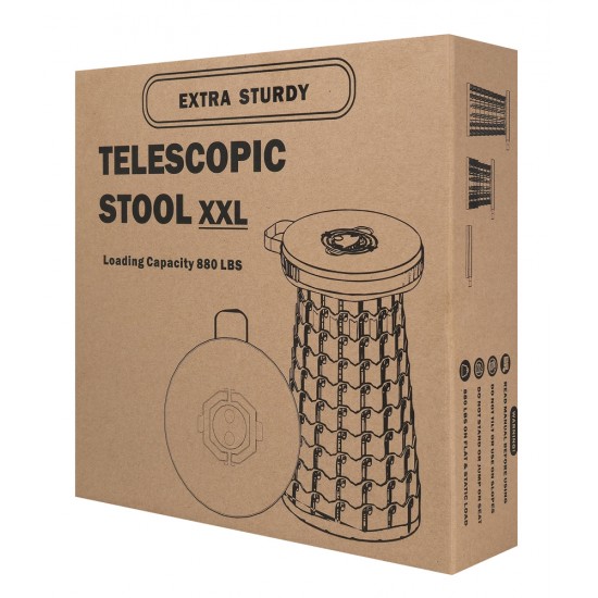 HOME USE πτυσσόμενο καρεκλάκι HUH-0269, αντοχή έως 200kg, 30x50cm, μαύρο